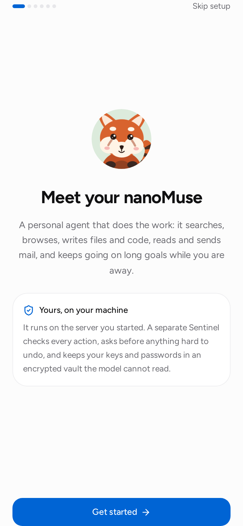 First run: meet your nanoMuse
